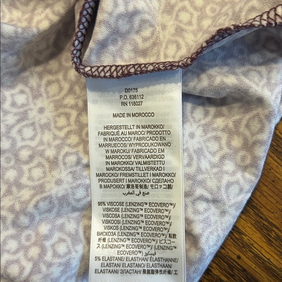 Boden Smock Detail Jersey Maxi Dress Berry Floret Tile - Picture 12 of 13